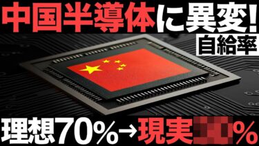 【衝撃】中国半導体に異変！20兆円の国家戦略！半導体自給率がとんでもない事態に！【国産化】