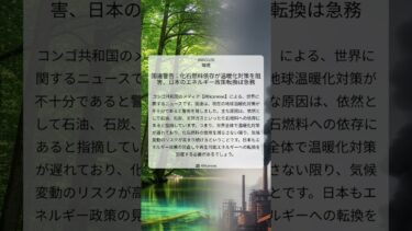 国連警告：化石燃料依存が温暖化対策を阻害、日本のエネルギー政策転換は急務｜Africanews｜2025/11/05｜環境