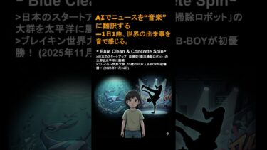 【音のニュース】2025-11-24「Blue Clean & Concrete Spin」#Shorts