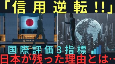【海外の反応】信用逆転…国際評価3指標で「日本だけが残った」理由とは!?