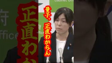 量子は難しすぎる…小野田大臣の本音が可愛すぎた #小野田大臣 #量子コンピュータ #記者会見 #shorts