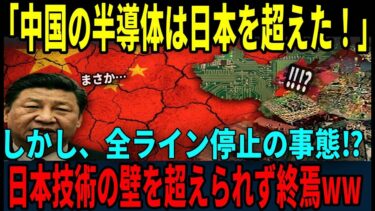 【海外の反応】「中国の半導体は日本を超えた！」しかし完全停止…日本技術をマネできず、米国の最終制裁で中国大崩壊