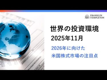 世界の投資環境　2025年11月 ～2026年に向けた米国株式市場の注目点～