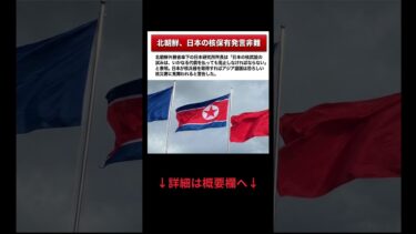 【北朝鮮】日本の核保有発言非難 #政治 #海外 #ニュース