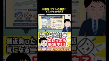 サムスン株で浮かれる韓国市場😭半導体スーパーサイクル神話で踊る韓国…💦見えない成長の限界😱