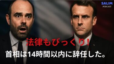 衝撃的！フランス首相が突然辞任、株式市場が大混乱。I SALIM Podcast