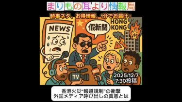 香港火災“報道規制”の衝撃　外国メディア呼び出しの真意とは #一分でわかる #時事ネタ #香港情勢 #国安法 #報道自由 #中国政治 #国際ニュース