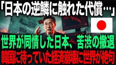 【海外の反応】「日本の逆鱗に触れた代償」世界が同情した日本の苦渋の撤退。→韓国に待っていた経済危機に世界が絶句