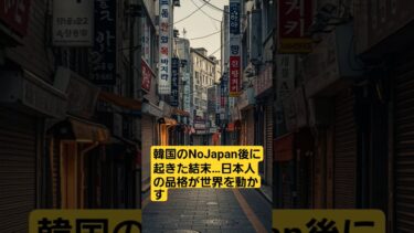 【海外の反応】韓国のNoJapan後に起きた結末…日本人の品格が世界を動かす