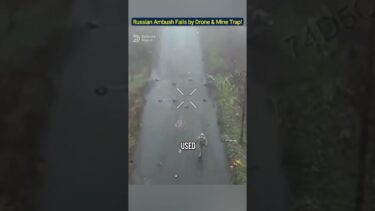 Russian Motorcycle Ambush Fails by Drone & Mine Trap!