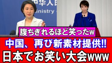腹ちぎれるほど爆笑www 中国またも新素材投入‼ 日本がお笑い大会状態にwww