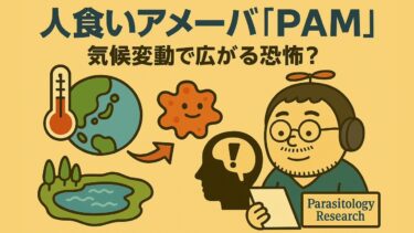 【医療者向け・音声のみ】脳食いアメーバ「PAM」：気候変動で広がる恐怖？　致死率97%の脳炎と生存の鍵　Parasitology Research