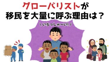【まとめ】グローバリストが移民を大量に呼ぶ理由は？…知らないと損する政治雑学