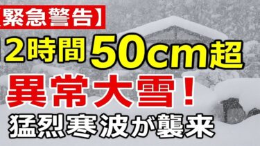【緊急警告】日本海側で“12時間50cm超”の異常大雪！専門家も驚愕の猛烈寒波が襲来！