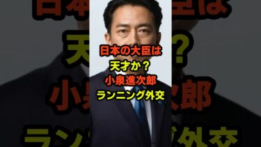 【称賛】日本の大臣は天才か？小泉進次郎ランニング外交！