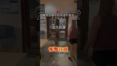 【衝撃注意】海外映像：異常気象で巨大波が発生　どうなる？　#海外映像　#衝撃　#異常気象　#津波　#災害