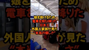娘を助けるため電車を飛び降りた日本人…外国人家族が涙した“本当の優しさ”に世界が驚愕 【海外の反応】