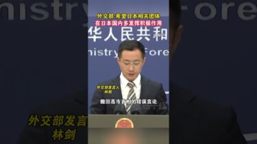 外交部：希望日本相关团体在日本国内多发挥积极作用#海峡新干线 #日本