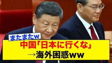 中国「日本に行くな」→海外困惑ww