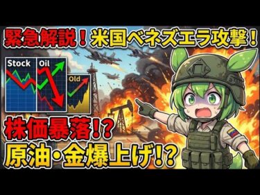 【2026年崩壊】米軍のベネズエラ電撃侵攻で世界経済が終了！？ガソリン代暴騰、金価格暴騰で日経平均の行方について大注目なのだ…！