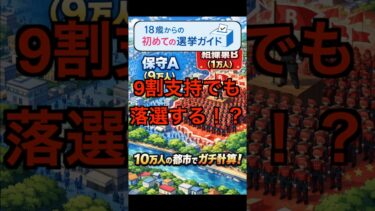 【警告】支持率90％でも落選！？組織票「支持率100％・投票率100％」の最強軍団を舐めたら負けるぞ！【算数で証明】