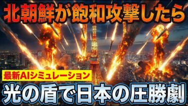【日本の最強兵器】【日本vs北朝鮮】もしも300発のミサイルが北朝鮮から発射されたら？日本のレーザー迎撃に将軍様発狂！【最新AIシミュレーション】