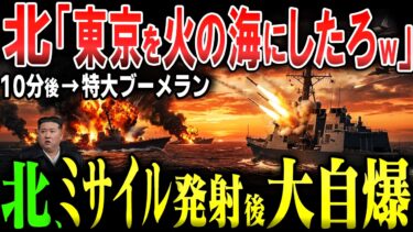 【自爆】「東京を火の海にする！」北朝鮮がミサイル一斉発射→日本の電子戦機による誘導ジャックで全弾が発射地点にUターン…平壌がパニックに！日本vs北朝鮮軍【AIシミュレーション】