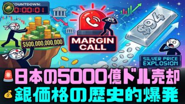 🚨 グローバル・マージンコール発動：日本の5,000億ドル売却カウントダウンと銀価格の大爆発 — 94ドルは始まりに過ぎない