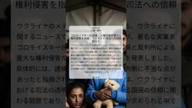 コロモイスキー氏逮捕、人権団体が重大な権利侵害を指摘：ウクライナ司法への信頼揺らぐ｜UNIAN｜2024/05/24｜人権・難民