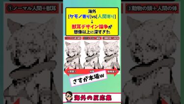 【海外の反応】ケモノ寄りvs人間寄り、獣耳論争が深すぎる