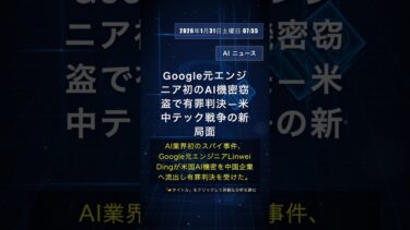 🧐👉 Google元エンジニア初のAI機密窃盗で有罪判決―米中テック戦争の新局面 #QixNewsAI