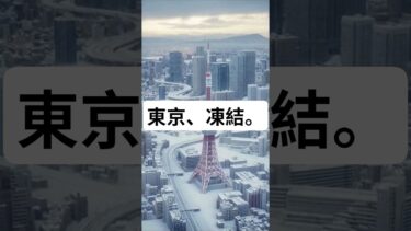 東京、凍結。　#異常気象　#気候変動　#東京　#防災　#自然災害