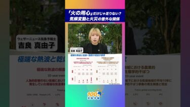 【100年天気予報】~3分でわかる~ 「火の用心」だけじゃ足りない？気候変動と火災の意外な関係 #通勤タイパ #気候変動 #学び #山火事