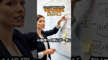【世界激震】Amazonの嘘がバレた？「隠蔽工作」疑惑に世界中がブチギレた理由…Amazon採用AI事件⑦ #ショート動画 #1分aiトリビア