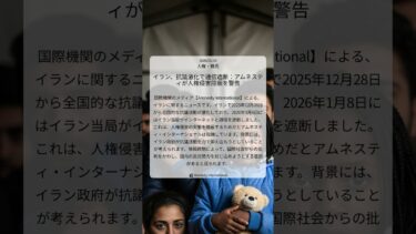 イラン、抗議激化で通信遮断：アムネスティが人権侵害隠蔽を警告｜Amnesty International｜2026/01/10｜人権・難民