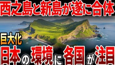 【海外の反応】西之島と新島が遂に合体？！日本の環境に各国が注目
