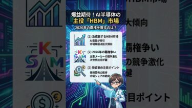 爆益期待！AI半導体の主役「HBM」市場、2026年の覇権を握るのは？【2026年01月17日】
