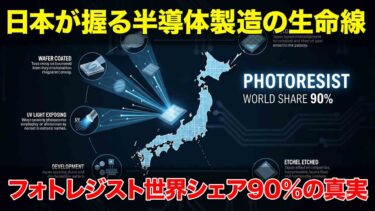 【海外の反応】日本が握る半導体製造の生命線 フォトレジスト世界シェア90%の真実