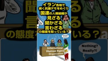 【SNSニュース】　イラン各地で続く抗議デモをめぐり国連人権委員会が、見ざる聞かざる言わざる、の態度を取っている？