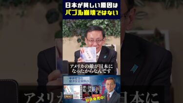 日本が貧しい原因はバブル崩壊ではない #平井宏治 #経済安全保障 #日本消滅 #国防