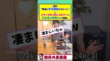 【海外の反応】同カロリー比較がバグる「日本で痩せる理由」