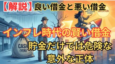 【お金の勉強】貯金だけは危険？インフレ時代の「良い借金・悪い借金」の正体
