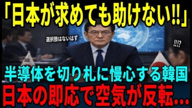 【海外の反応】「日本に選択肢はない！」半導体を盾にした韓国日本の対応で会場の空気が激変する…