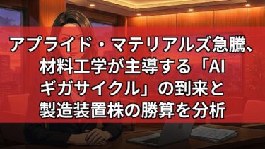【特集】AMAT株が最高値更新、「AIギガサイクル」始動。半導体装置メーカーへの資金シフトを徹底解説