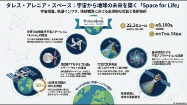 宇宙開発の常識を覆す量子技術！タレス・アレーニア・スペースが拓く「Space for Life」の未来