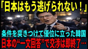 【海外の反応】「日本は追い込まれたぞ！」外交の場で韓国が強気条件日本側の即時回答で全て終了…
