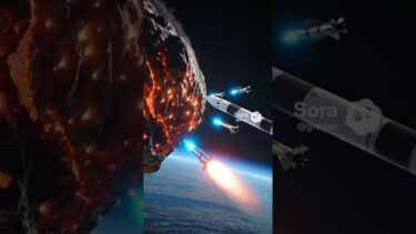 全世界のミサイルで巨大隕石を迎撃#アメリカ#北朝鮮 #ミサイル #sf #隕石#宇宙