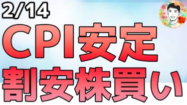 今後はディスインフレが優勢になる⁉バリュー回帰は続く！【2/14 米国株ニュース】