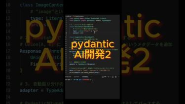 python pydantic でAI開発2 型の振り分け#ai開発 #python