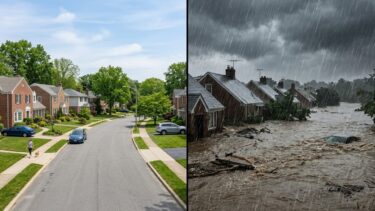 動くことを拒み、街を水没させた嵐